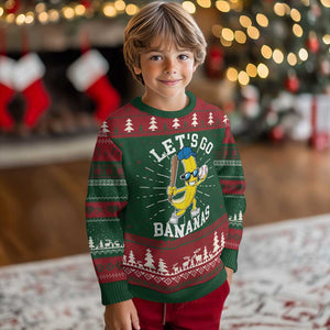 Funny Banana Knit Sweatshirt Lets Go Bananas TS10 Christmas Print Your Wear