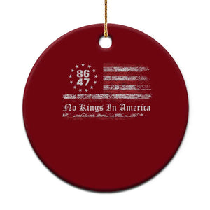 No Kings in America Ceramic Ornament 86 47 US Flag Impeach 47 TS10 1pc Red Print Your Wear