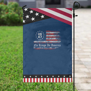 No Kings in America Garden Flag 86 47 US Flag Impeach 47 TS10 Classic Blue Black Print Your Wear