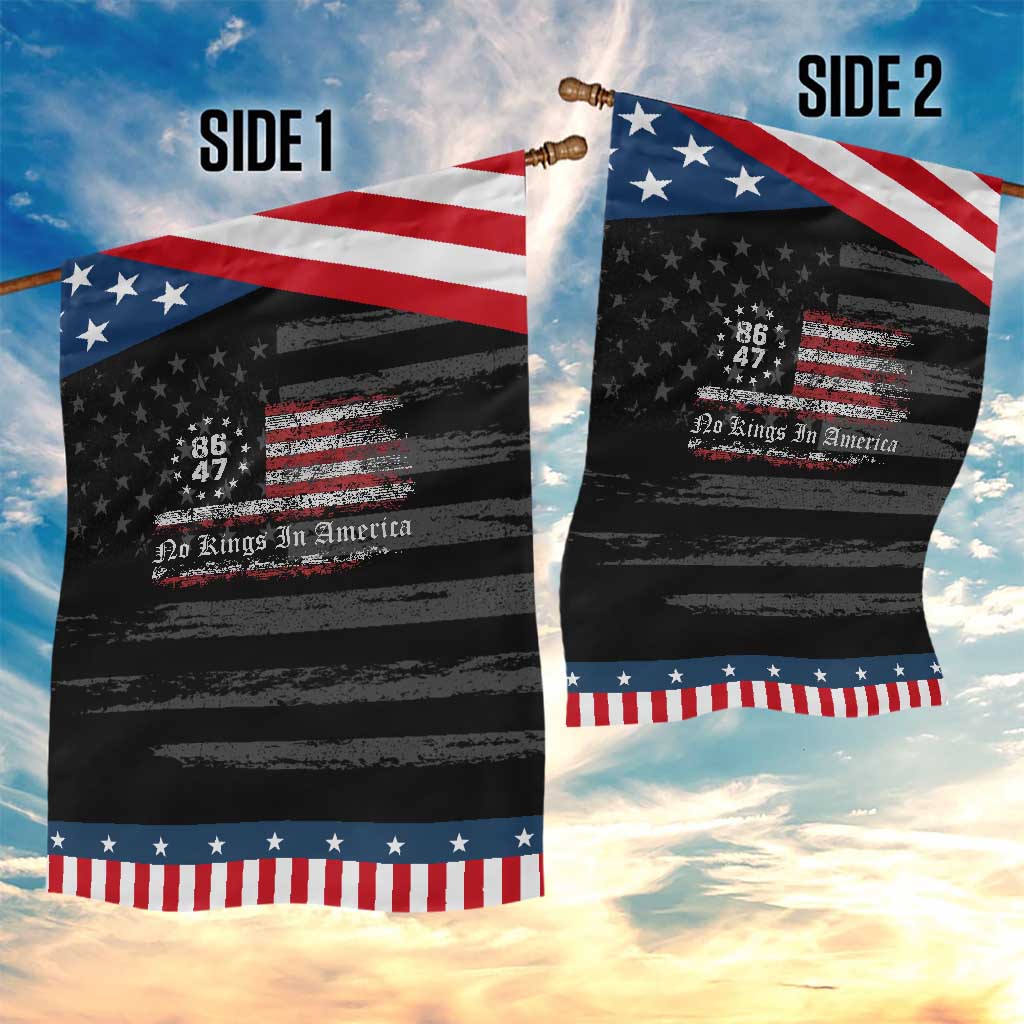 No Kings in America Garden Flag 86 47 US Flag Impeach 47 TS10 Print Your Wear
