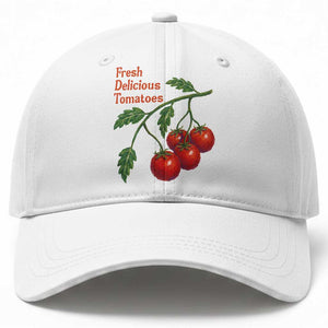 Subtle FDT Baseball Cap Fresh Delicious Tomatoes Retro Tomato Vine Graphic Political Humor TS10 Print Your Wear