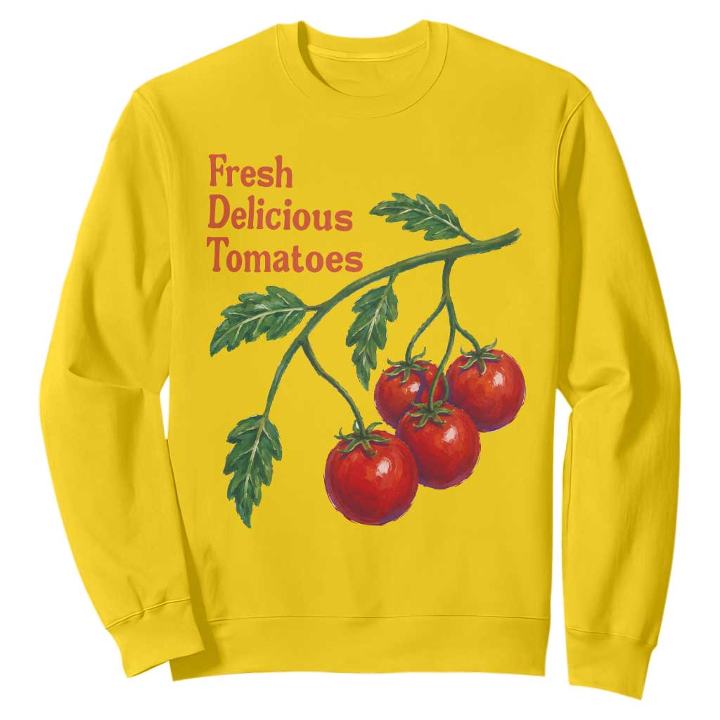 Subtle FDT Sweatshirt Fresh Delicious Tomatoes Retro Tomato Vine Graphic Political Humor TS10 Daisy Print Your Wear