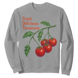 Subtle FDT Sweatshirt Fresh Delicious Tomatoes Retro Tomato Vine Graphic Political Humor TS10 Sport Gray Print Your Wear