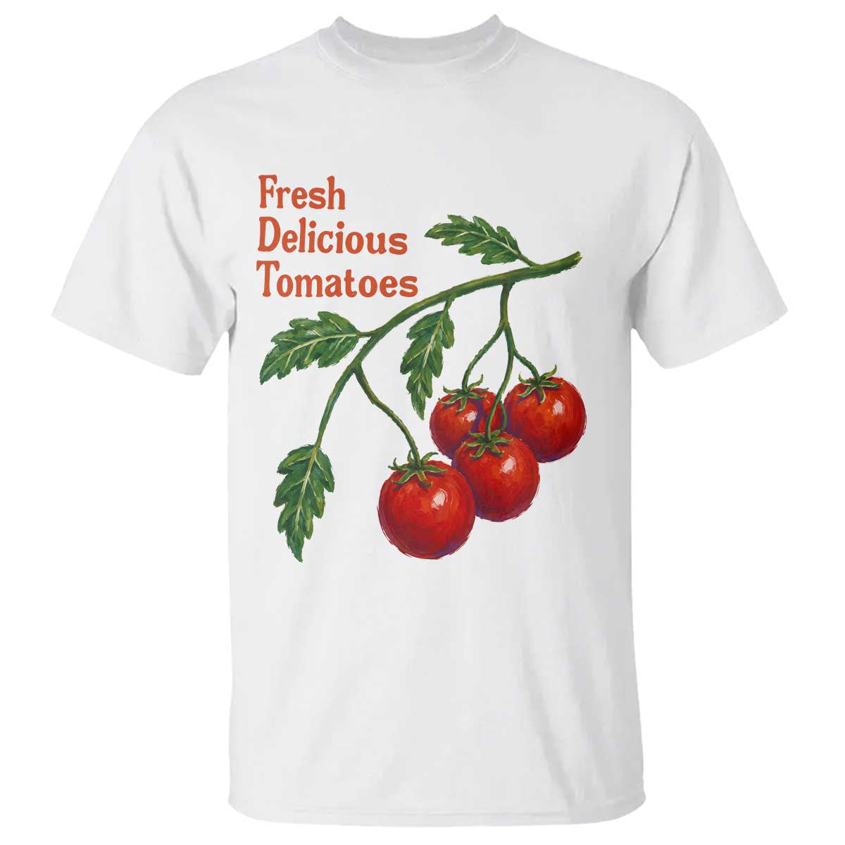 Subtle FDT T Shirt Fresh Delicious Tomatoes Retro Tomato Vine Graphic Political Humor TS10 White Print Your Wear