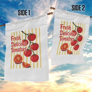 Subtle FDT Garden Flag Fresh Delicious Tomatoes Striped Retro Vintage 80s Subtle FDT TS10 Print Your Wear