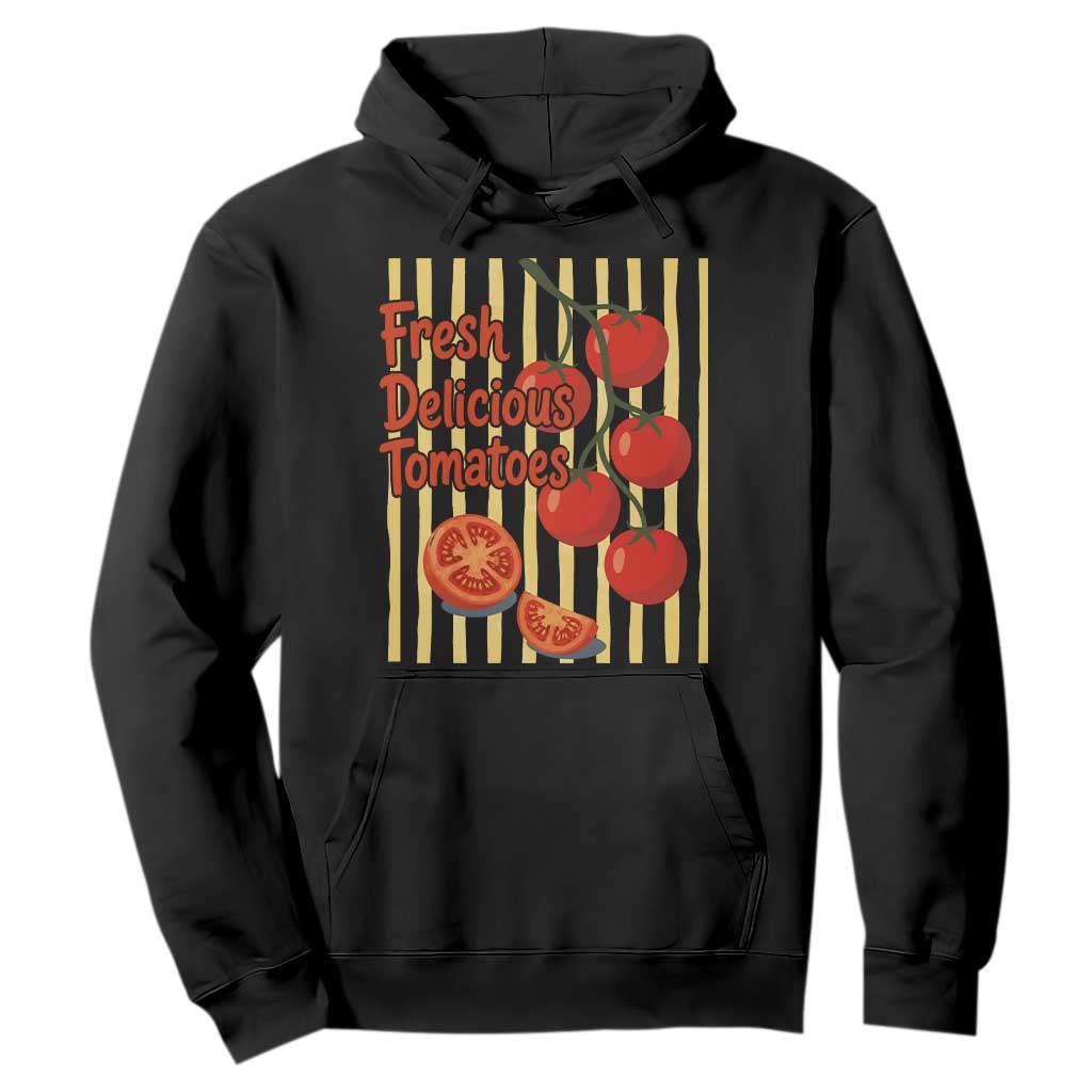 Subtle FDT Hoodie Fresh Delicious Tomatoes Striped Retro Vintage 80s Subtle FDT TS10 Black Print Your Wear
