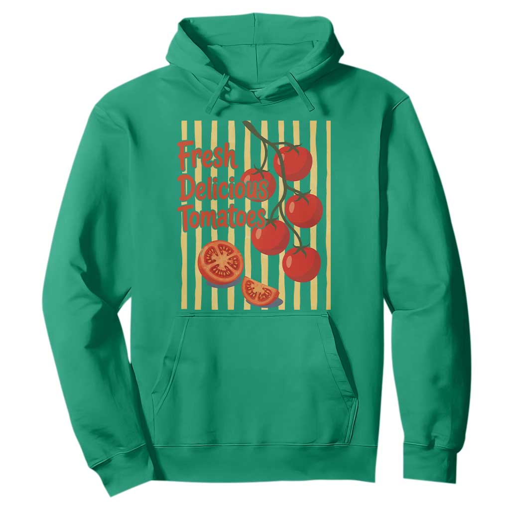 Subtle FDT Hoodie Fresh Delicious Tomatoes Striped Retro Vintage 80s Subtle FDT TS10 Irish Green Print Your Wear