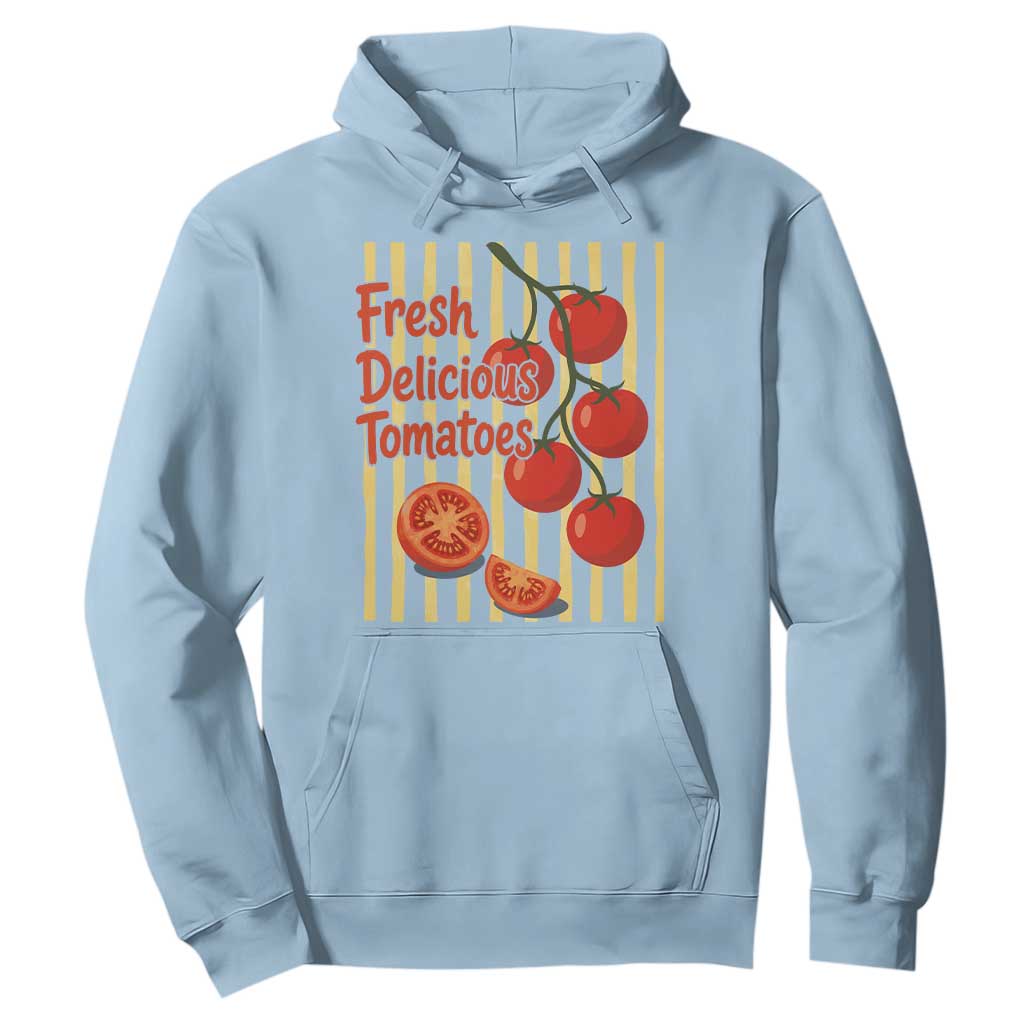 Subtle FDT Hoodie Fresh Delicious Tomatoes Striped Retro Vintage 80s Subtle FDT TS10 Light Blue Print Your Wear