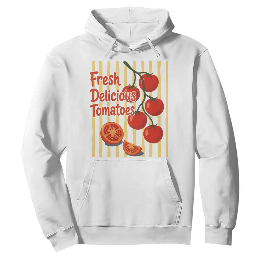 Subtle FDT Hoodie Fresh Delicious Tomatoes Striped Retro Vintage 80s Subtle FDT TS10 White Print Your Wear