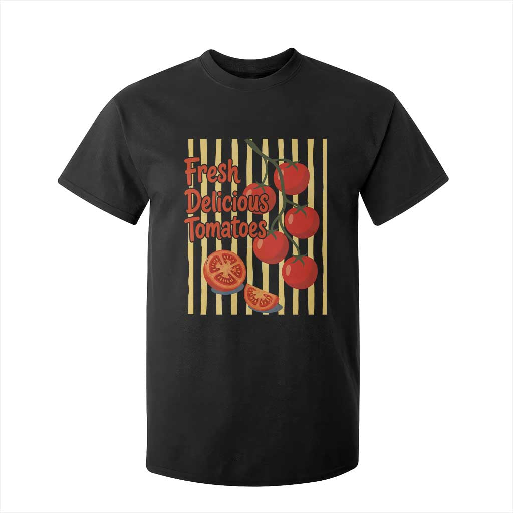 Subtle FDT T Shirt For Kid Fresh Delicious Tomatoes Striped Retro Vintage 80s Subtle FDT TS10 Black Print Your Wear