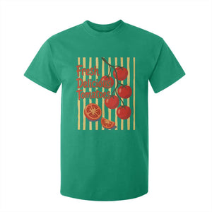 Subtle FDT T Shirt For Kid Fresh Delicious Tomatoes Striped Retro Vintage 80s Subtle FDT TS10 Irish Green Print Your Wear