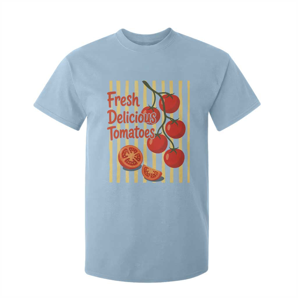 Subtle FDT T Shirt For Kid Fresh Delicious Tomatoes Striped Retro Vintage 80s Subtle FDT TS10 Light Blue Print Your Wear