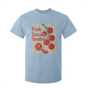 Subtle FDT T Shirt For Kid Fresh Delicious Tomatoes Striped Retro Vintage 80s Subtle FDT TS10 Light Blue Print Your Wear