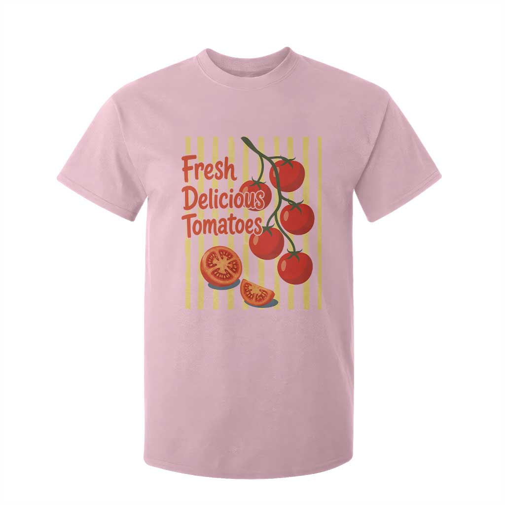 Subtle FDT T Shirt For Kid Fresh Delicious Tomatoes Striped Retro Vintage 80s Subtle FDT TS10 Light Pink Print Your Wear