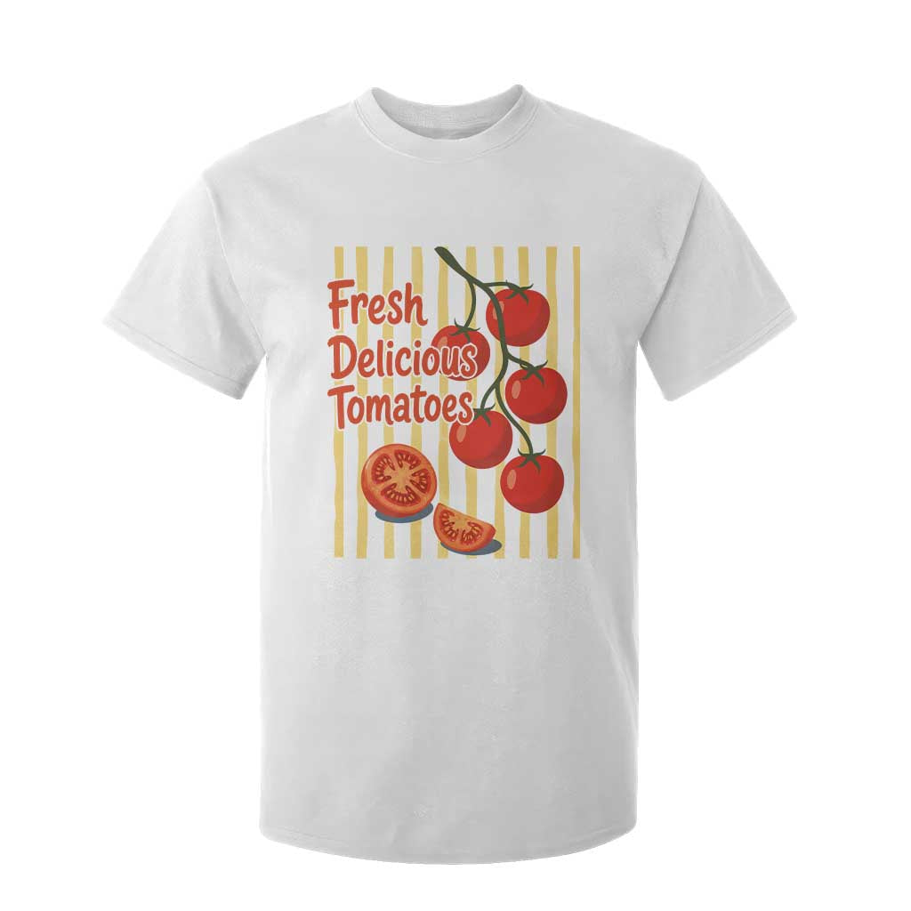 Subtle FDT T Shirt For Kid Fresh Delicious Tomatoes Striped Retro Vintage 80s Subtle FDT TS10 White Print Your Wear