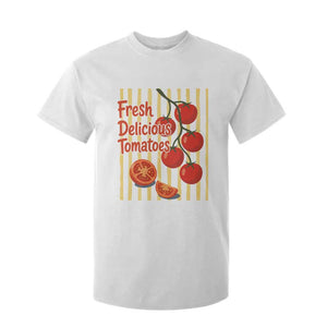 Subtle FDT T Shirt For Kid Fresh Delicious Tomatoes Striped Retro Vintage 80s Subtle FDT TS10 White Print Your Wear