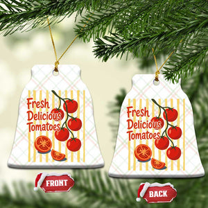 Subtle FDT Ceramic Ornament Fresh Delicious Tomatoes Striped Retro Vintage 80s Subtle FDT TS10 Print Your Wear