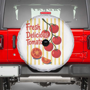 Subtle FDT Spare Tire Cover Fresh Delicious Tomatoes Striped Retro Vintage 80s Subtle FDT TS10 White Print Your Wear