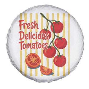Subtle FDT Spare Tire Cover Fresh Delicious Tomatoes Striped Retro Vintage 80s Subtle FDT TS10 Print Your Wear