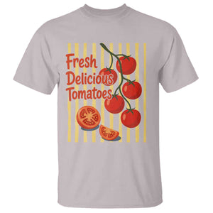 Subtle FDT T Shirt Fresh Delicious Tomatoes Striped Retro Vintage 80s Subtle FDT TS10 Ice Gray Print Your Wear