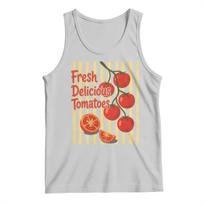 Subtle FDT Tank Top Fresh Delicious Tomatoes Striped Retro Vintage 80s Subtle FDT TS10 Ash Print Your Wear