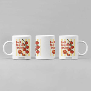 Subtle FDT Coffee Mug Fresh Delicious Tomatoes Striped Retro Vintage 80s Subtle FDT TS10 Print Your Wear