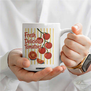 Subtle FDT Coffee Mug Fresh Delicious Tomatoes Striped Retro Vintage 80s Subtle FDT TS10 Print Your Wear