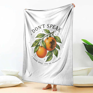 Subtle FDT Throw Blanket Dont Speak Orange Graphic Retro Vintage TS10 Print Your Wear