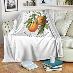 Subtle FDT Throw Blanket Dont Speak Orange Graphic Retro Vintage TS10 Print Your Wear