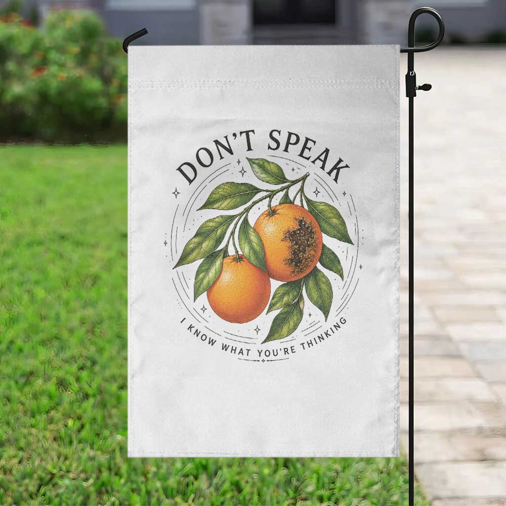 Subtle FDT Garden Flag Dont Speak Orange Graphic Retro Vintage TS10 Print Your Wear