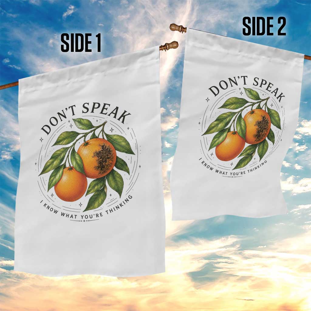 Subtle FDT Garden Flag Dont Speak Orange Graphic Retro Vintage TS10 Print Your Wear