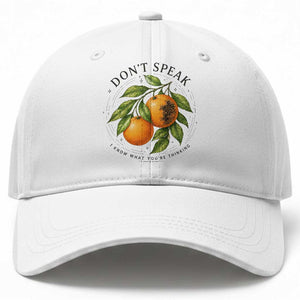 Subtle FDT Baseball Cap Dont Speak Orange Graphic Retro Vintage TS10 Print Your Wear