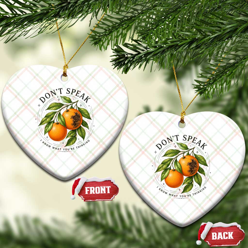 Subtle FDT Ceramic Ornament Dont Speak Orange Graphic Retro Vintage TS10 Print Your Wear