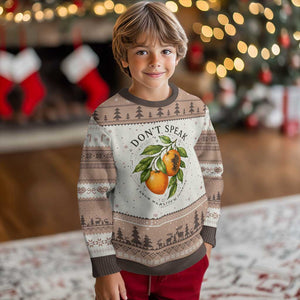 Subtle FDT Ugly Christmas Sweater Dont Speak Orange Graphic Retro Vintage TS10 Mocha Mousse Print Your Wear