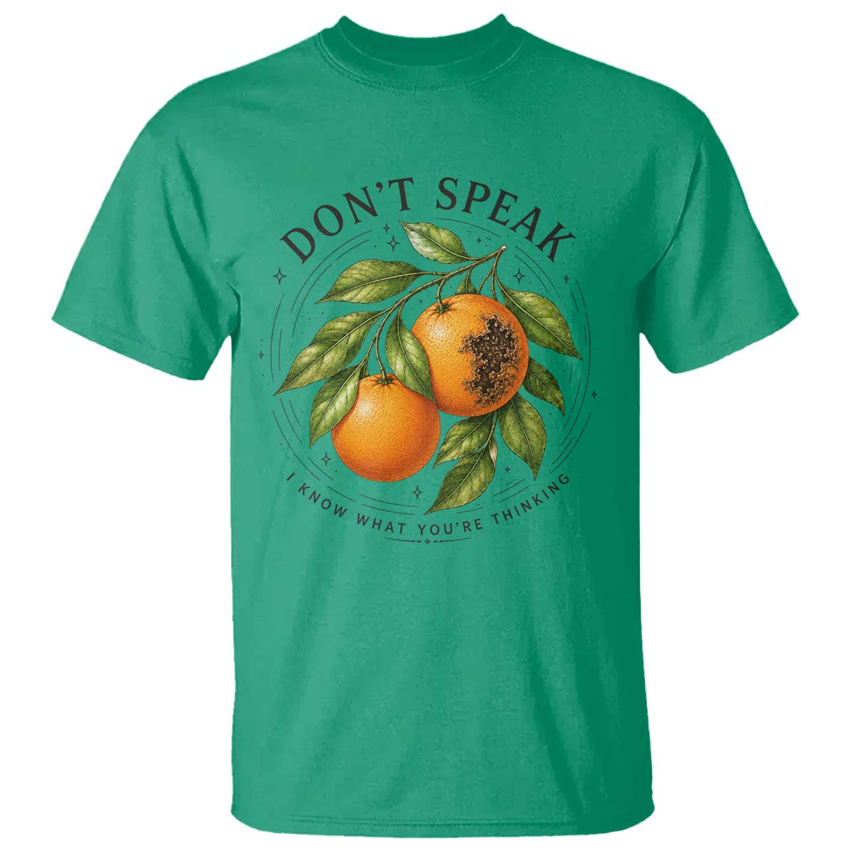 Subtle FDT T Shirt Dont Speak Orange Graphic Retro Vintage TS10 Irish Green Print Your Wear