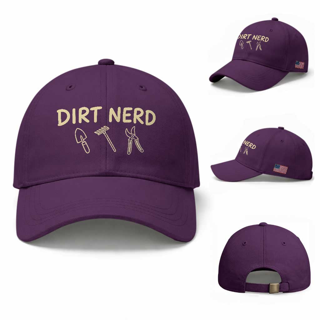 Dirt Nerd Baseball Cap Funny Gardening Lover Gardener TS10 Baseball Cap Universal Fit Purple Print Your Wear