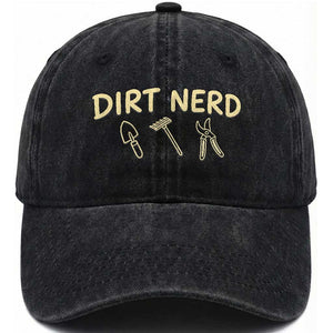 Dirt Nerd Washed Cotton Baseball Cap Funny Gardening Lover Gardener TS10 Print Your Wear