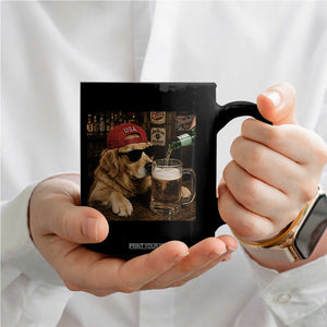 Funny Golden Retriever Drinking Beer Coffee Mug Silly Dog Meme Graphic Sarcastic Gift TS10 Print Your Wear