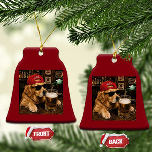 Funny Golden Retriever Drinking Beer Ceramic Ornament Silly Dog Meme Graphic Sarcastic Gift TS10 Print Your Wear