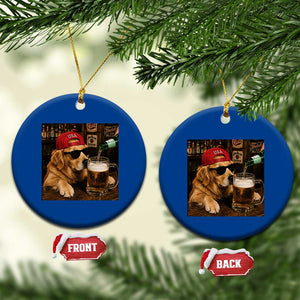 Funny Golden Retriever Drinking Beer Ceramic Ornament Silly Dog Meme Graphic Sarcastic Gift TS10 1pc Blue Print Your Wear