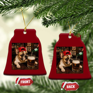 French Bulldog Drinking Beer Ceramic Ornament Silly Dog Meme Graphic Sarcastic Gift TS10 Print Your Wear