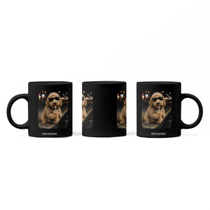 Goldendoodle Drinking Iced Coffee Coffee Mug Grunge Graphic Funny Dog Lover TS10 Print Your Wear