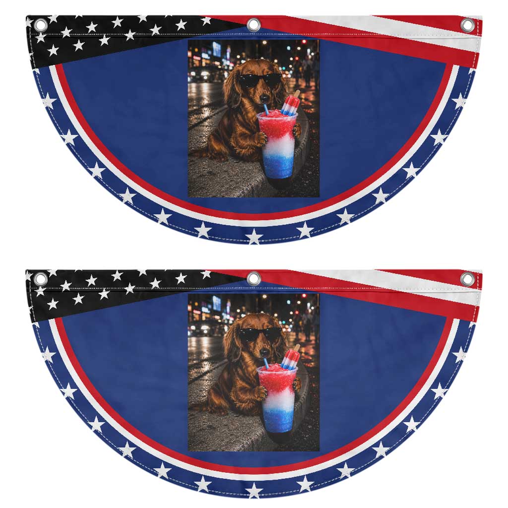 4th Of July Dachshund Drinking Slushie Patriotic Fan Flag 250 Anniversary USA Dog Lovers Funny Meme TS10 2pcs pack Classic Navy Print Your Wear