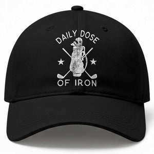 Funny Golfer Baseball Cap Daily Dose of Iron Golf TS10 Print Your Wear