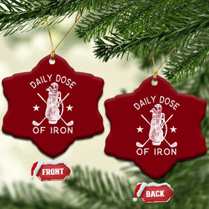 Funny Golfer Ceramic Ornament Daily Dose of Iron Golf TS10 Print Your Wear