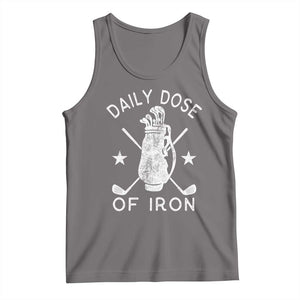 Funny Golfer Tank Top Daily Dose of Iron Golf TS10 Deep Heather Print Your Wear