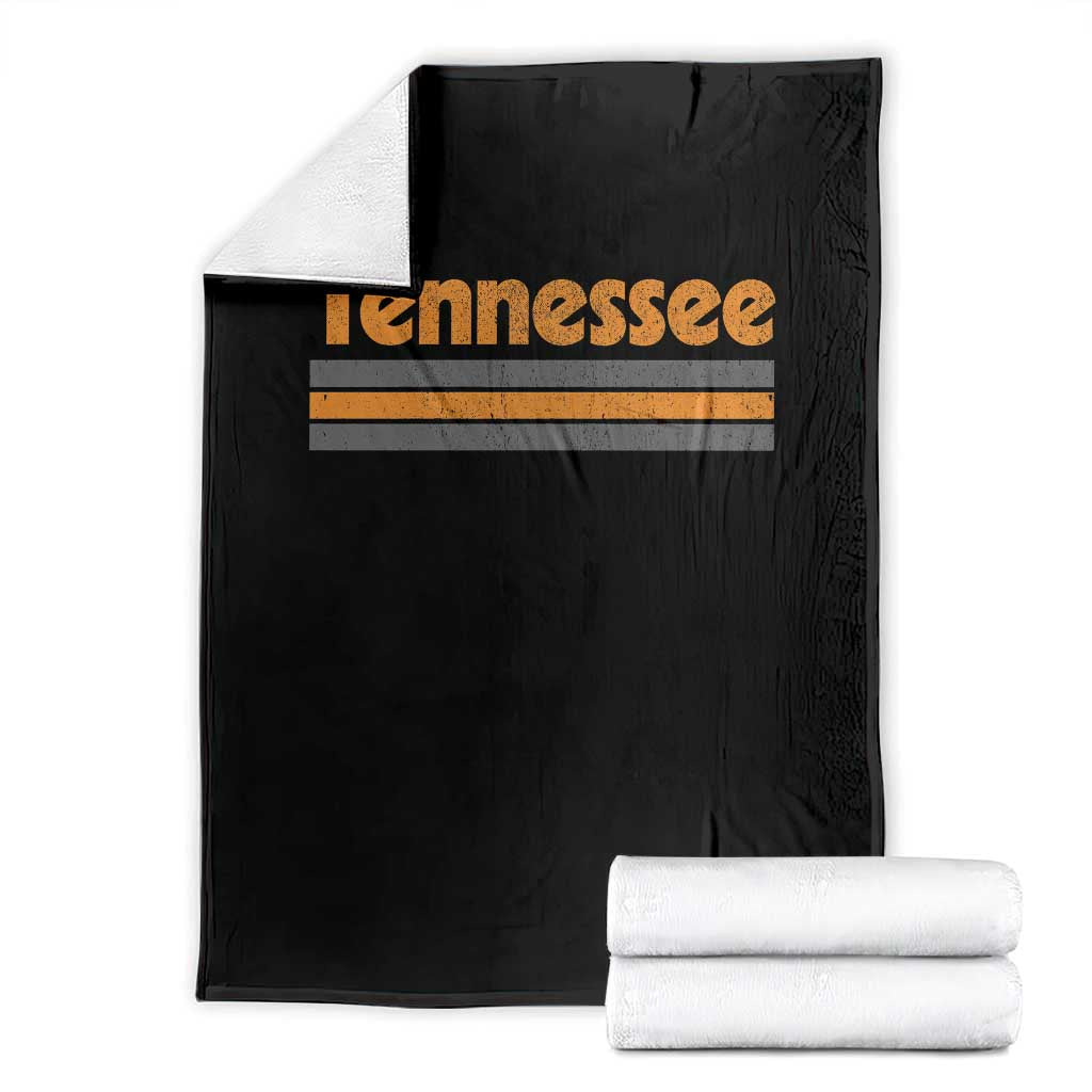Vintage Tennessee Throw Blanket Retro Classic TN Orange Print Retro Three Stripe TS10 Black Print Your Wear