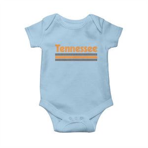 Vintage Tennessee Baby Onesie Retro Classic TN Orange Print Retro Three Stripe TS10 Light Blue Print Your Wear