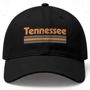 Vintage Tennessee Baseball Cap Retro Classic TN Orange Print Retro Three Stripe TS10 Print Your Wear