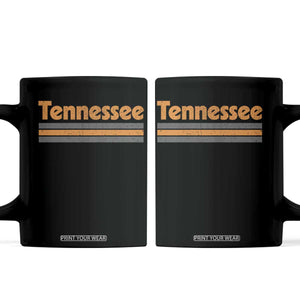 Vintage Tennessee Coffee Mug Retro Classic TN Orange Print Retro Three Stripe TS10 Black Print Your Wear